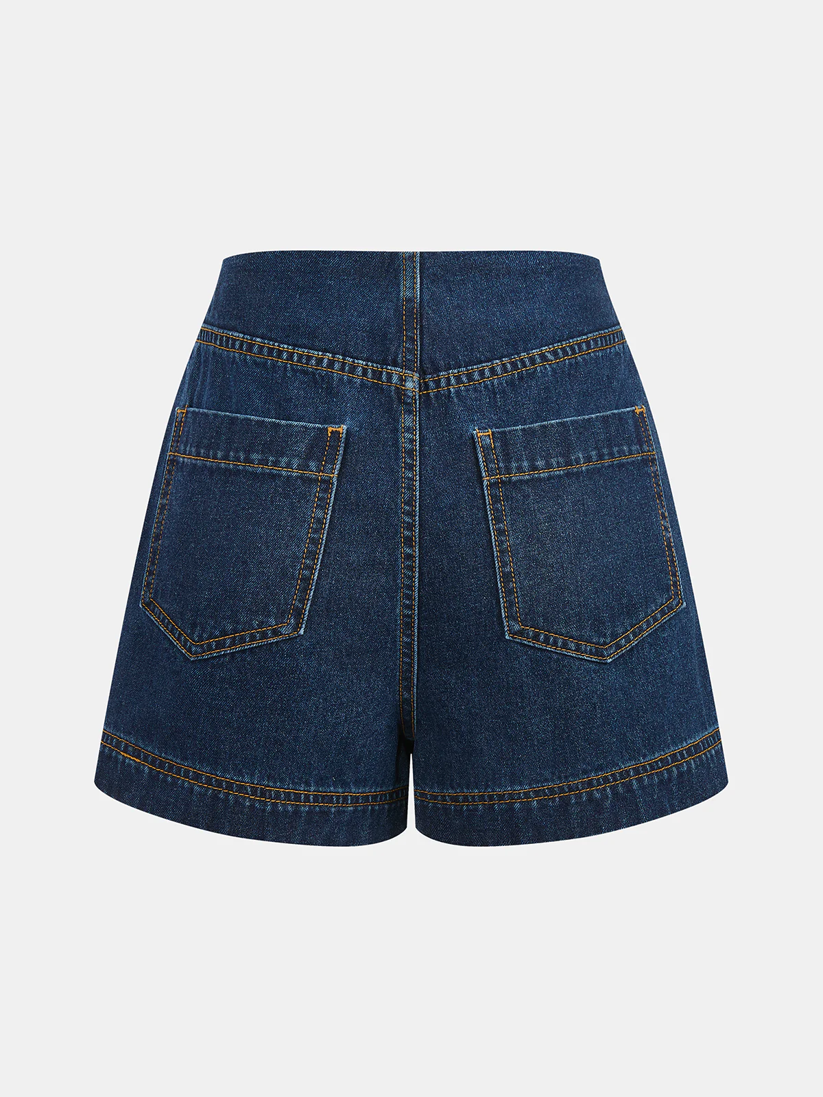 Metal Button Denim Sleeveless Vest & Shorts Set - Image 5