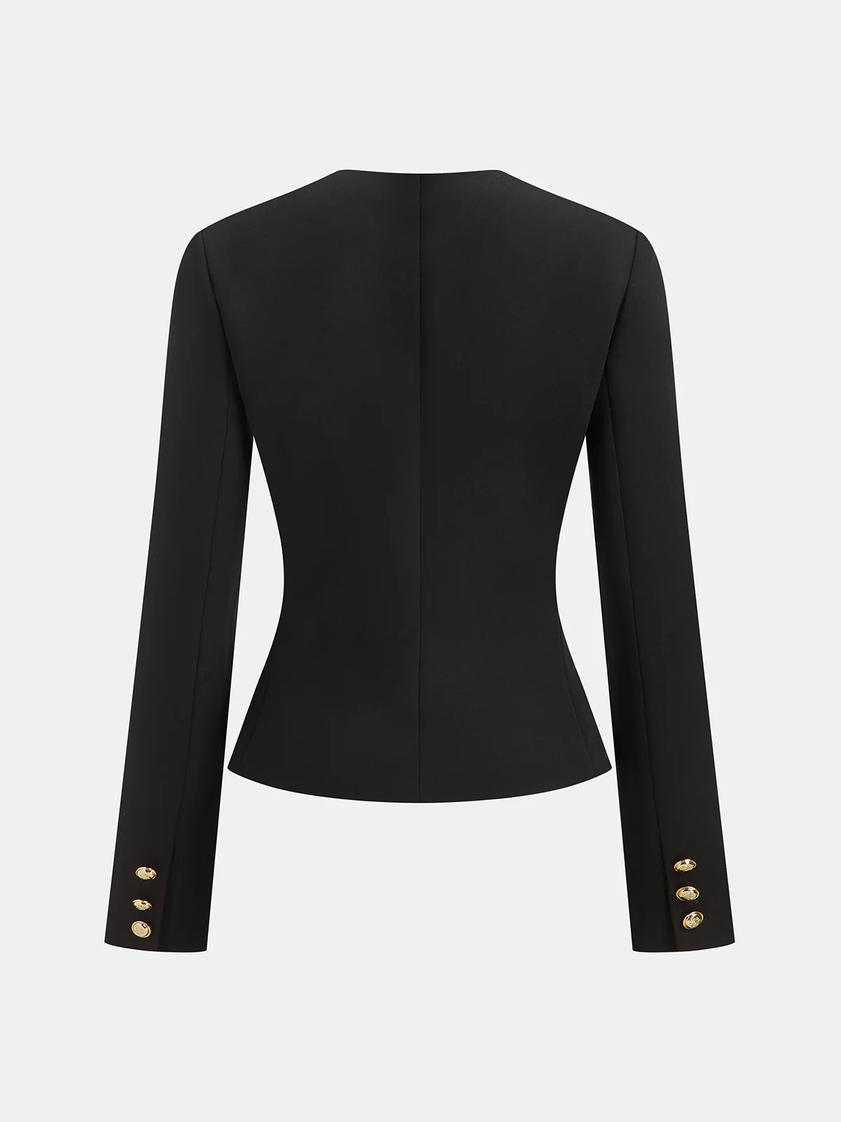 Metal Button Fitted Blazer - Image 2