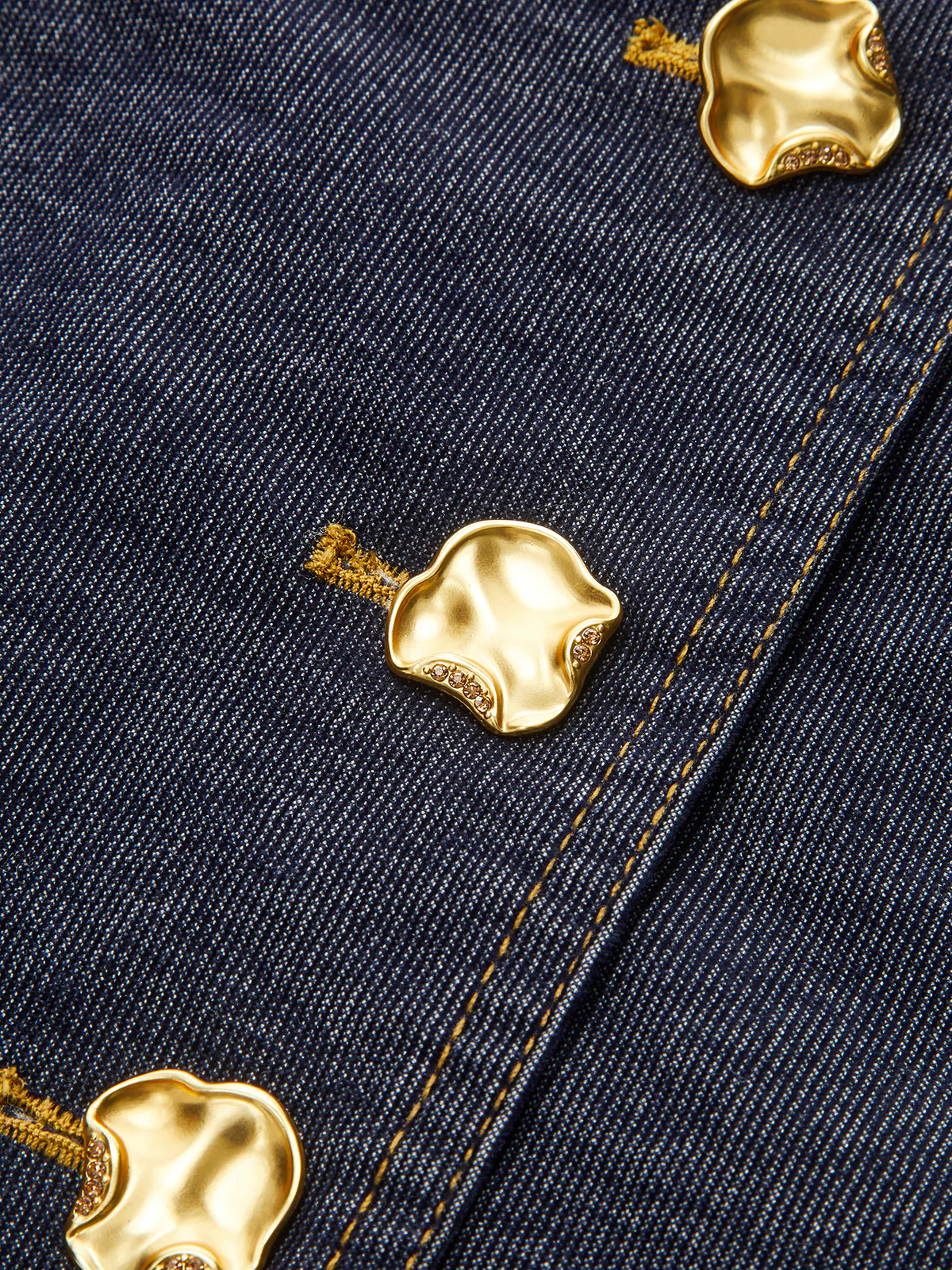 Metal Button-Front Mini Skirt - Image 3