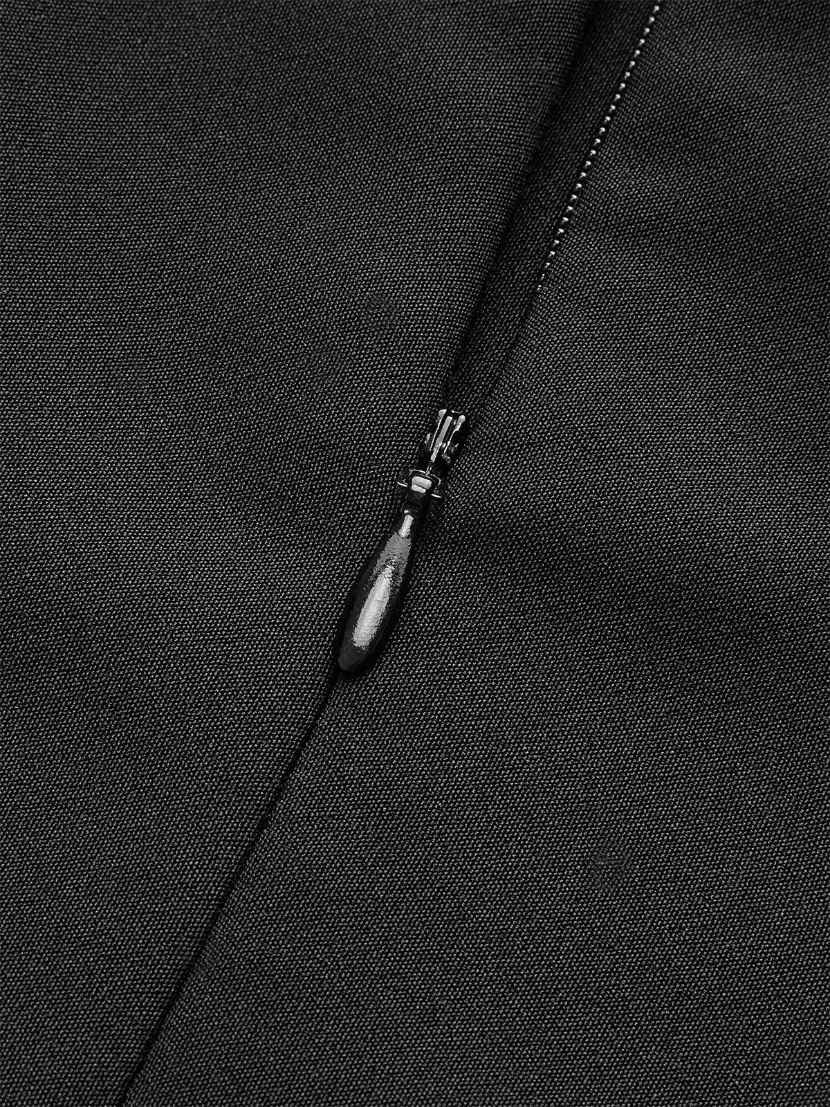 Metal Button Halter Dress - Image 4