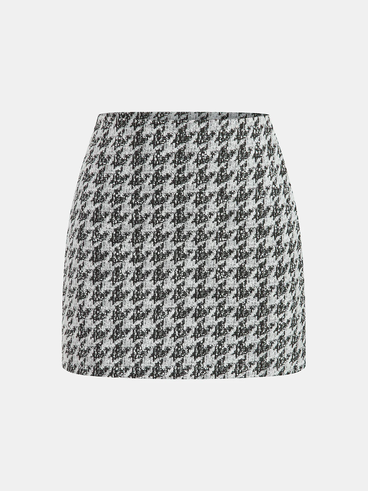Metal Button Houndstooth Vest & Mini Skirt Set - Image 4
