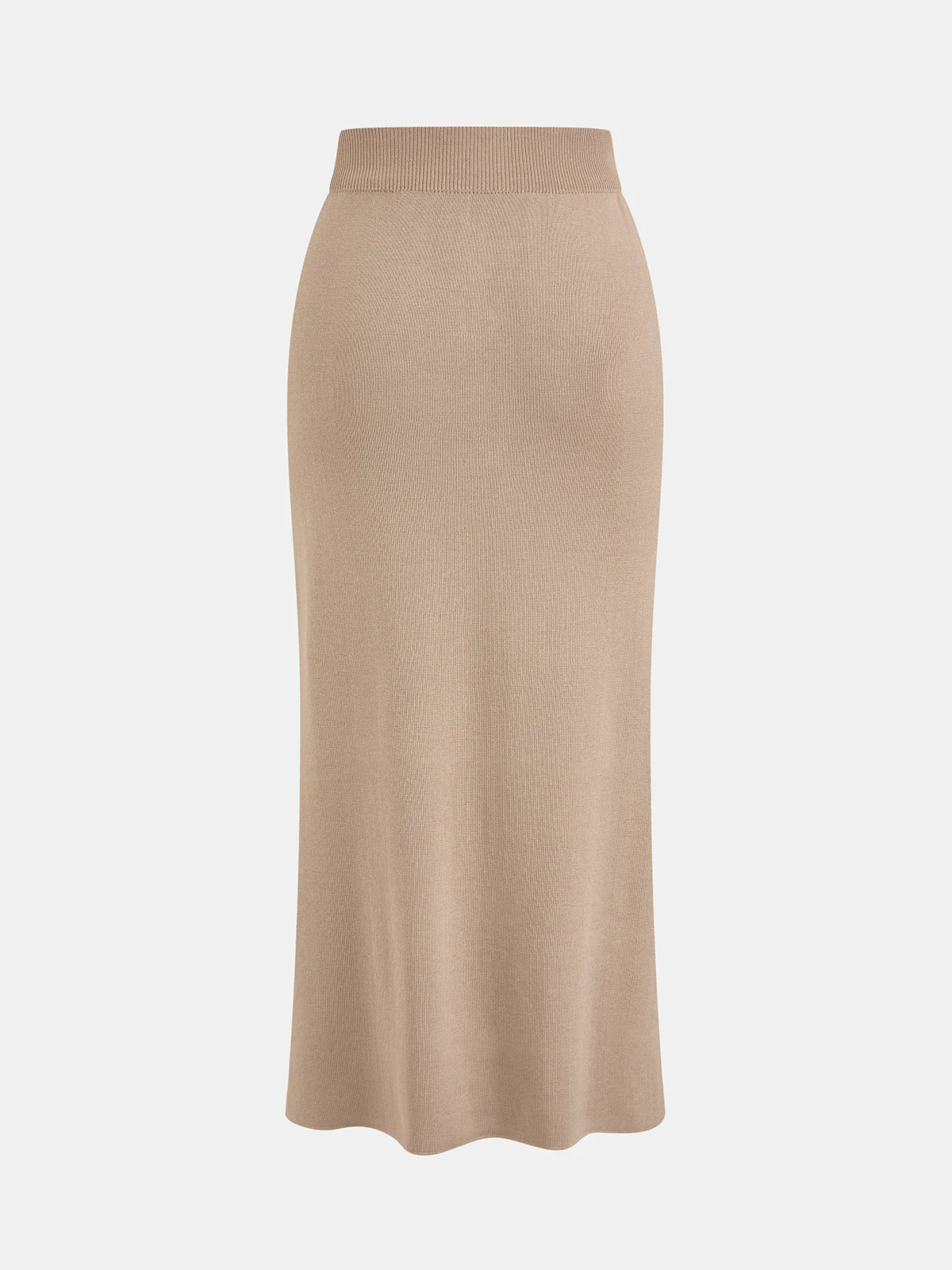 Metal Button Knit Cardigan & Midi Skirt Set - Image 5