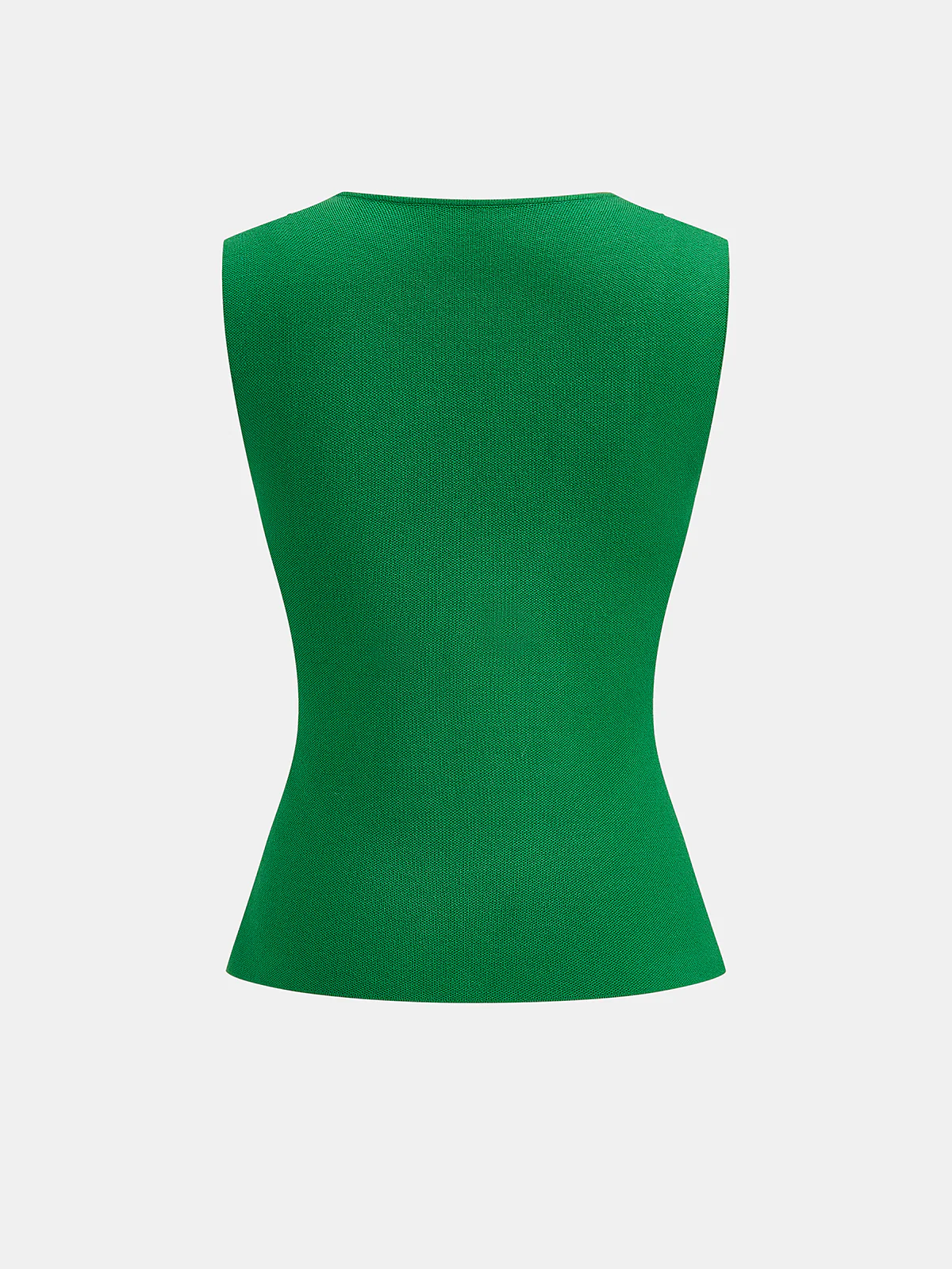 Metal Button Knit Vest & Mini Skirt Set - Image 4