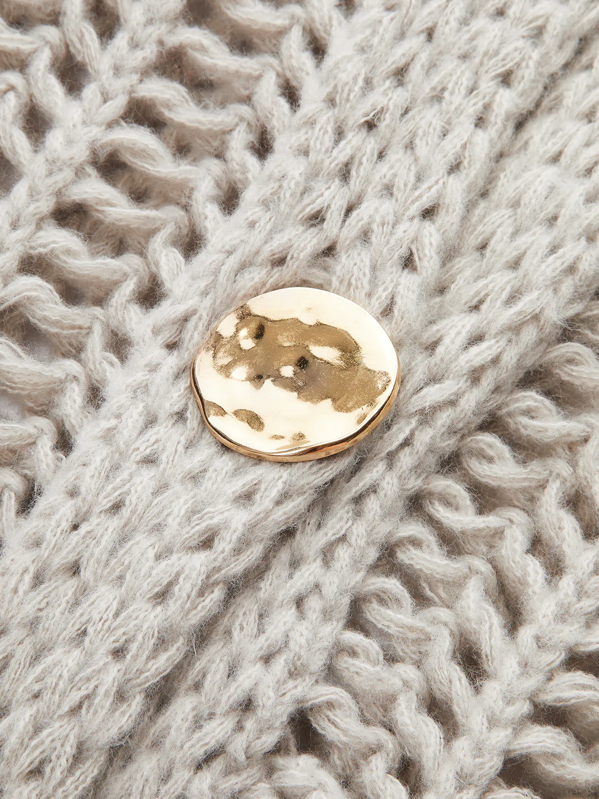 Metal Button Open-Knit Vest - Image 3