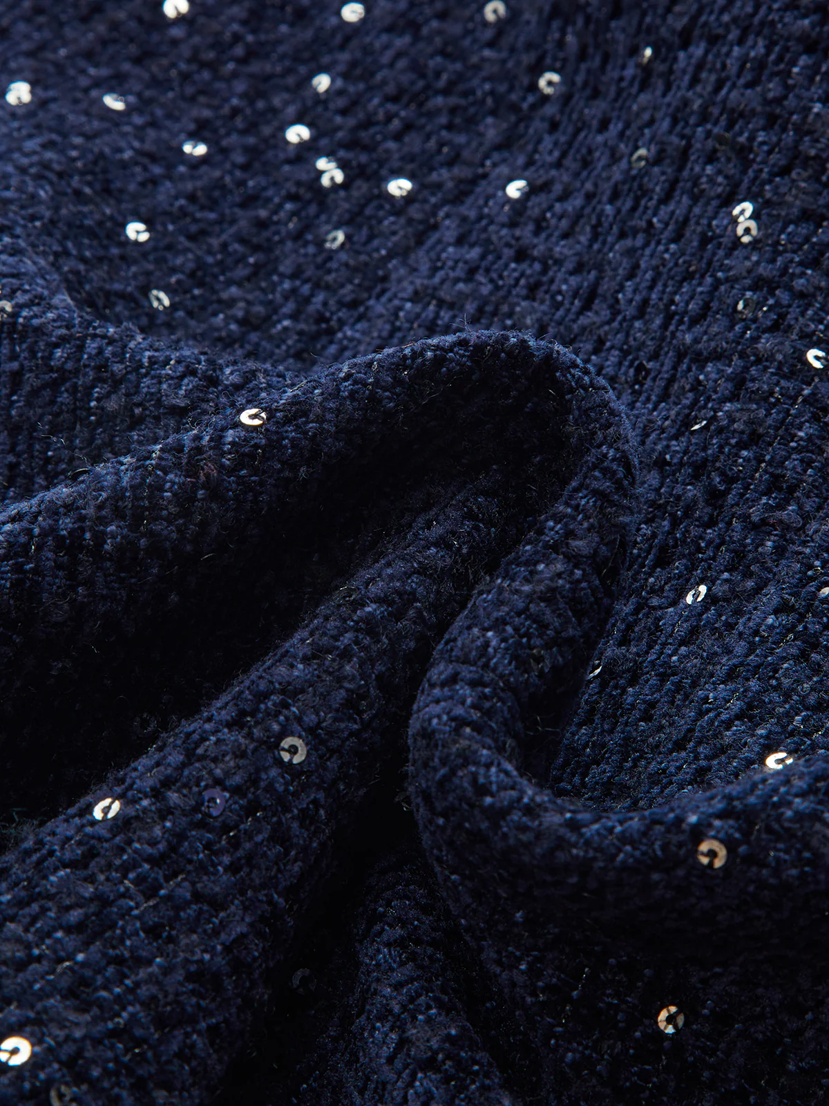Metal Button Sequin Tweed Strapless Vest - Image 4