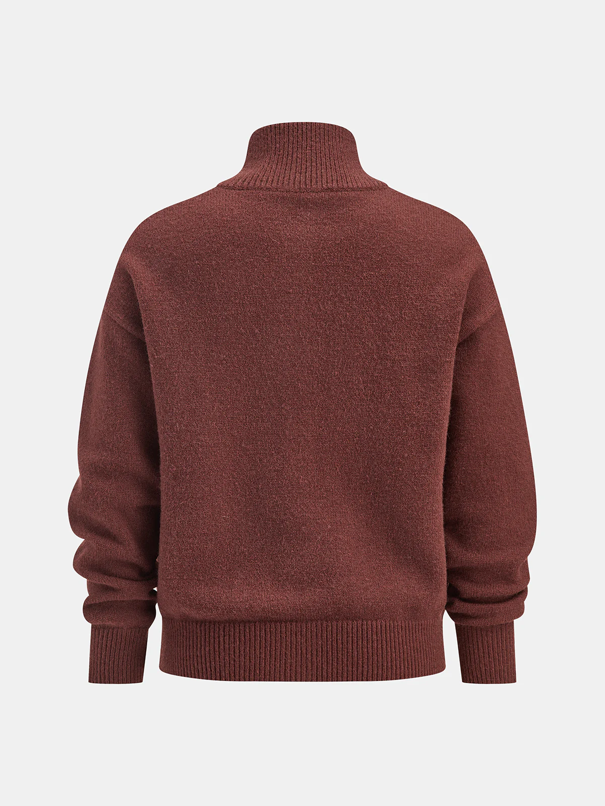 Metal Button Stand Collar Knit Cardigan - Image 2