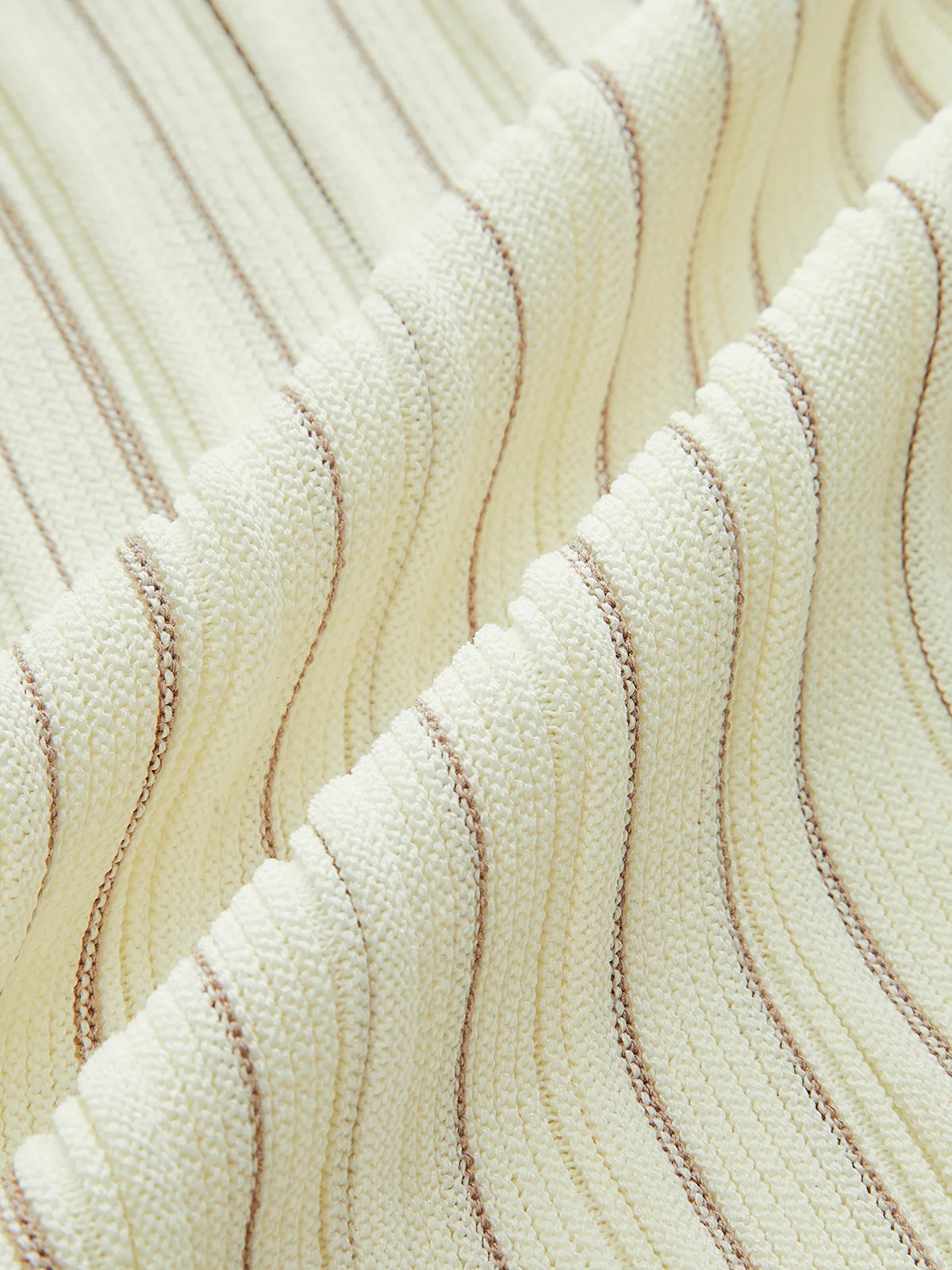 Metal Button Striped Knit Vest - Image 3