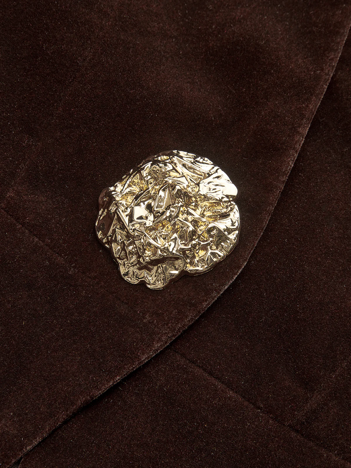 Metal Button Velvet Blazer - Image 4