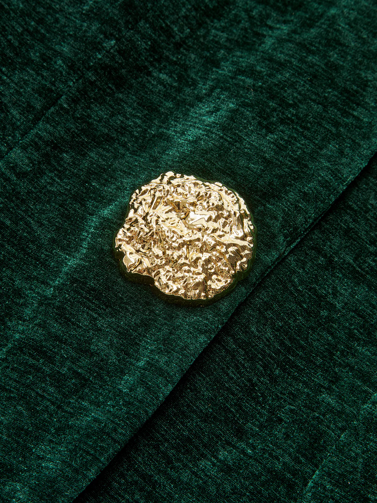 Metal Button Velvet Blazer - Image 4