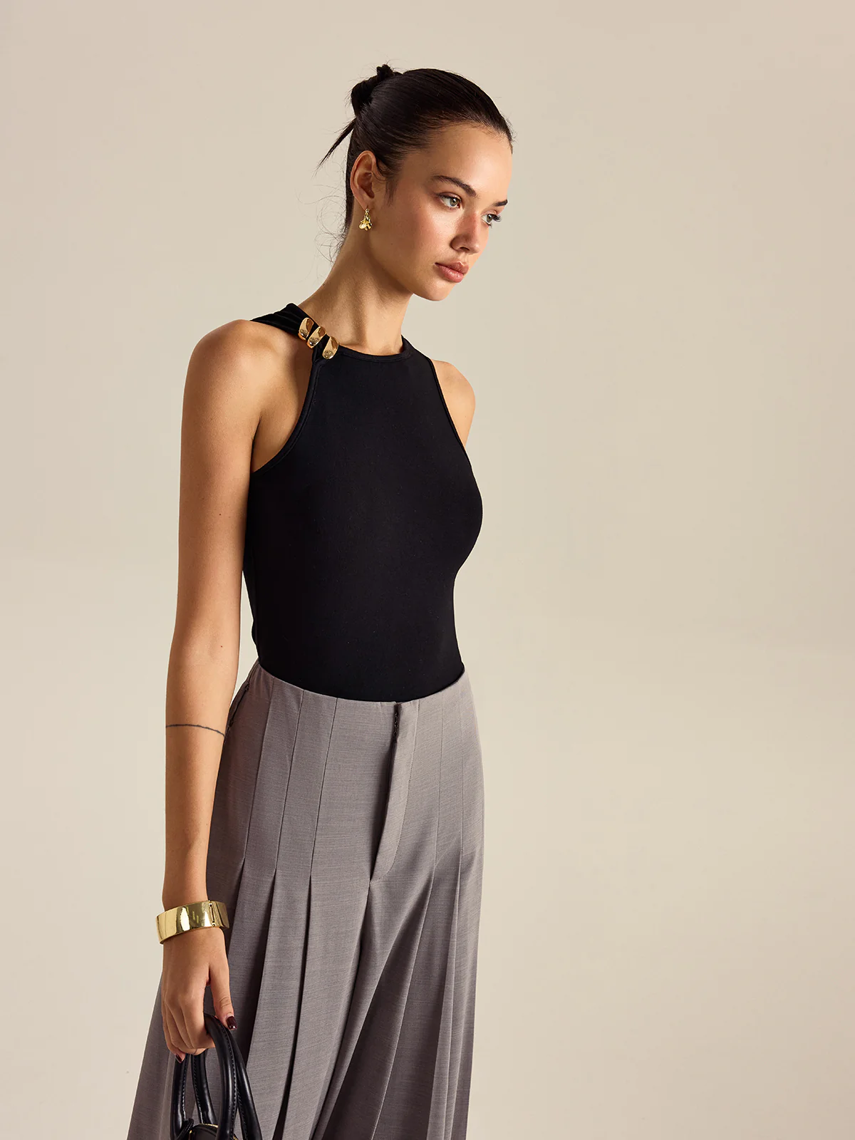 Metal Decor Sleeveless Top - Image 2