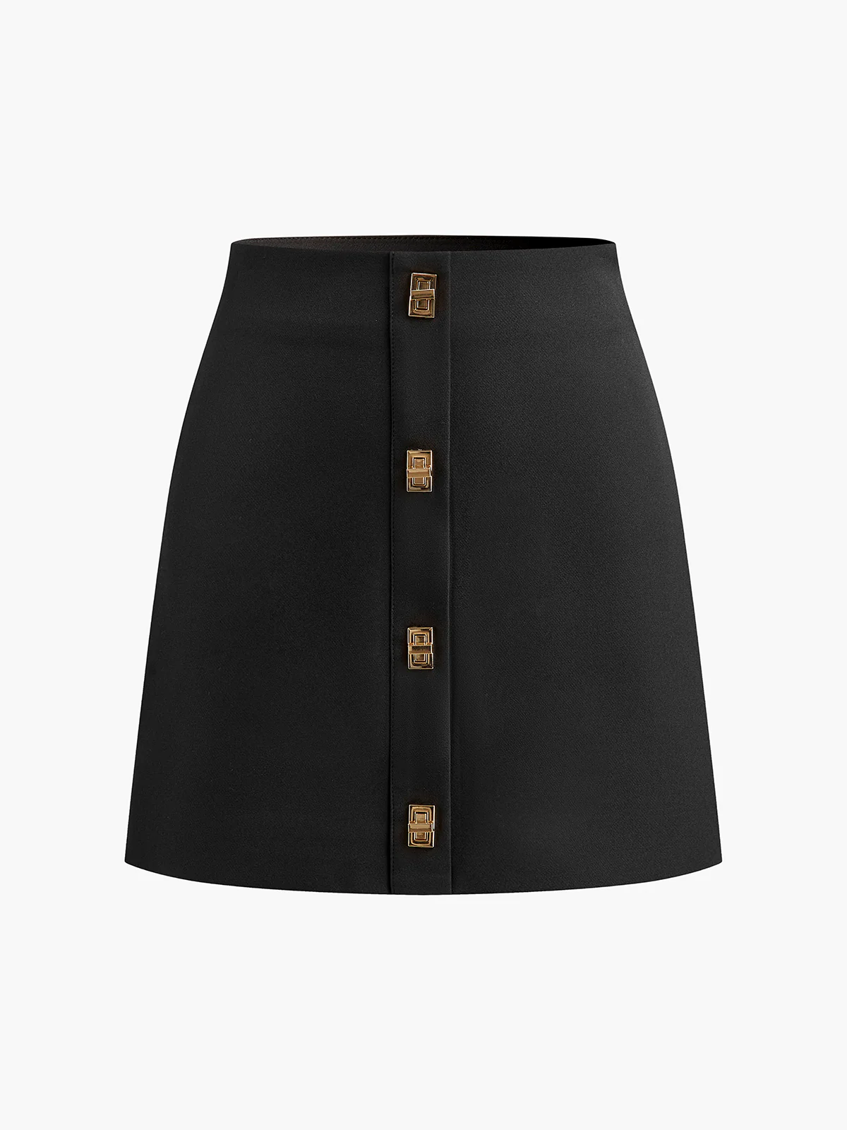 Metal-Decor Zipper Mini Skirt - Image 6