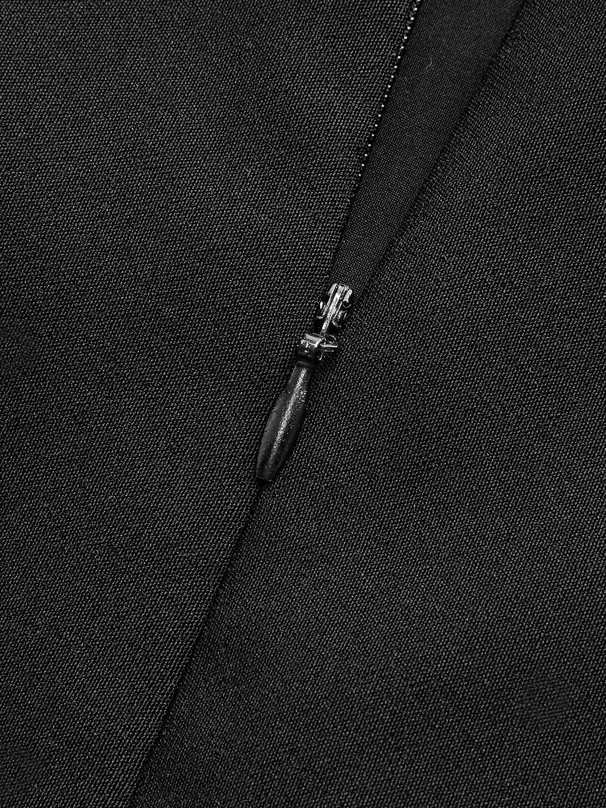 Metal Detail Asymmetric Midi Skirt - Image 4