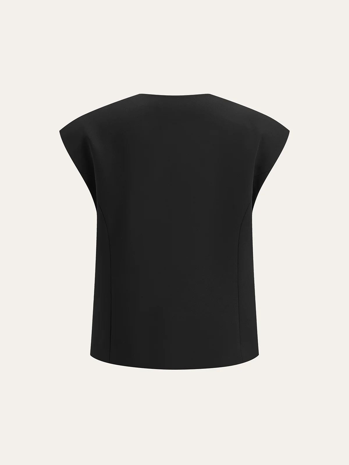 Metal Detail Cap Sleeve Vest - Image 2