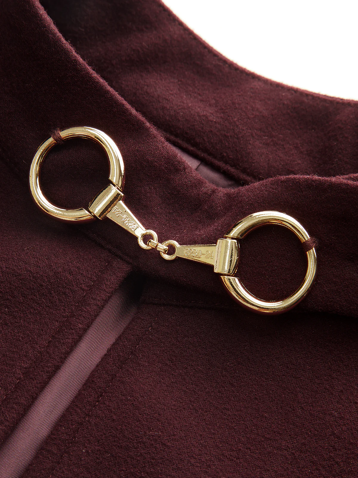 Metal Detail Cotton Blend Cloak - Image 2
