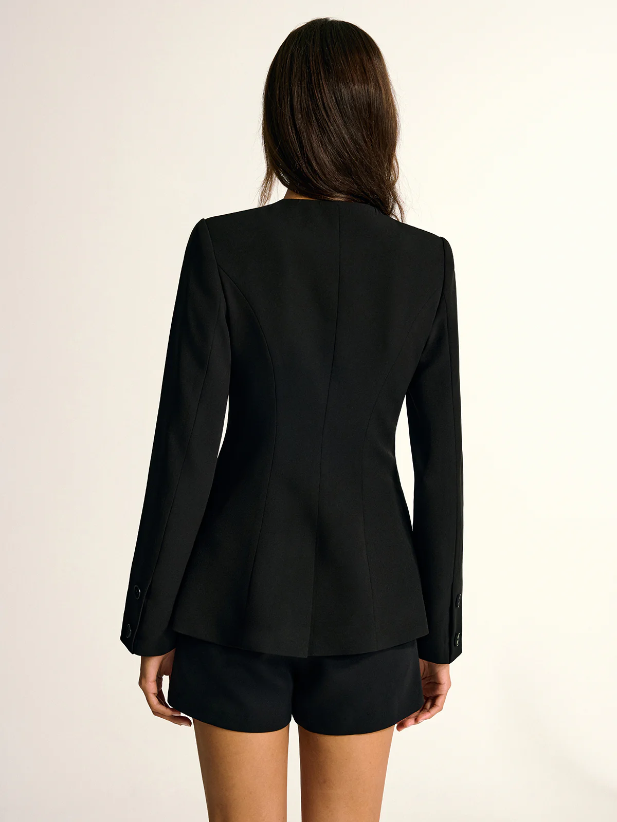 Metal Detail Crew Neck Blazer - Image 6