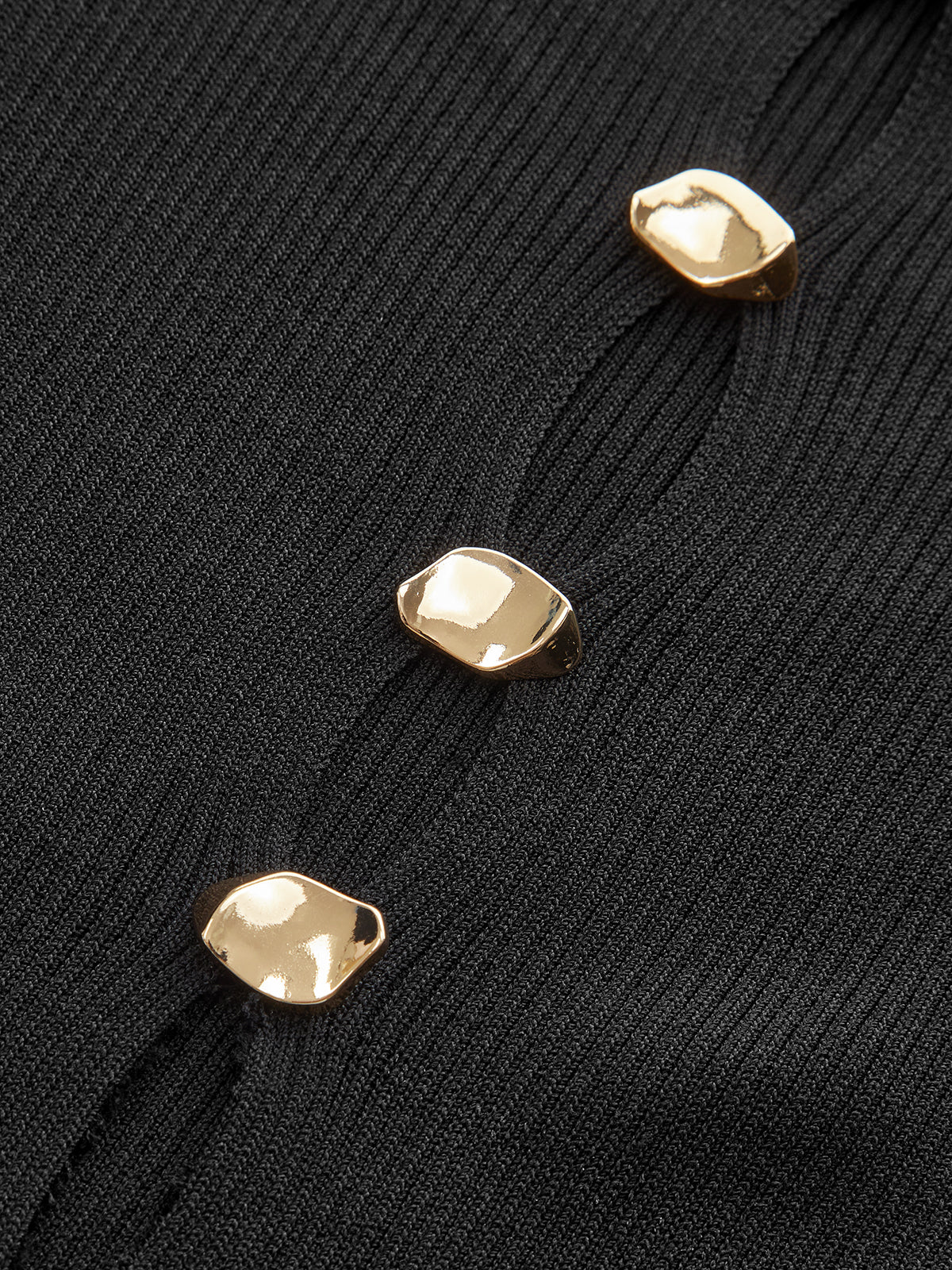 Metal Detail Cut-Out Ribbed Knit Maxi Dress - Image 3