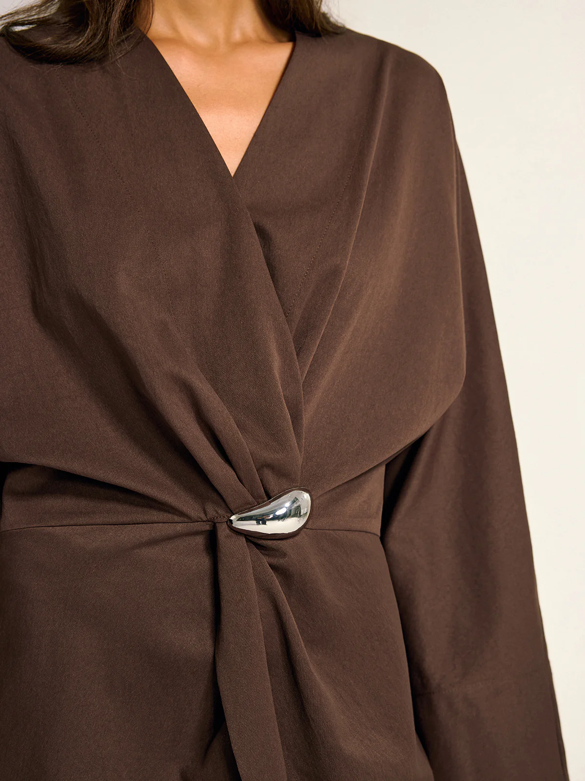 Metal Detail Draped Shirt - Image 3