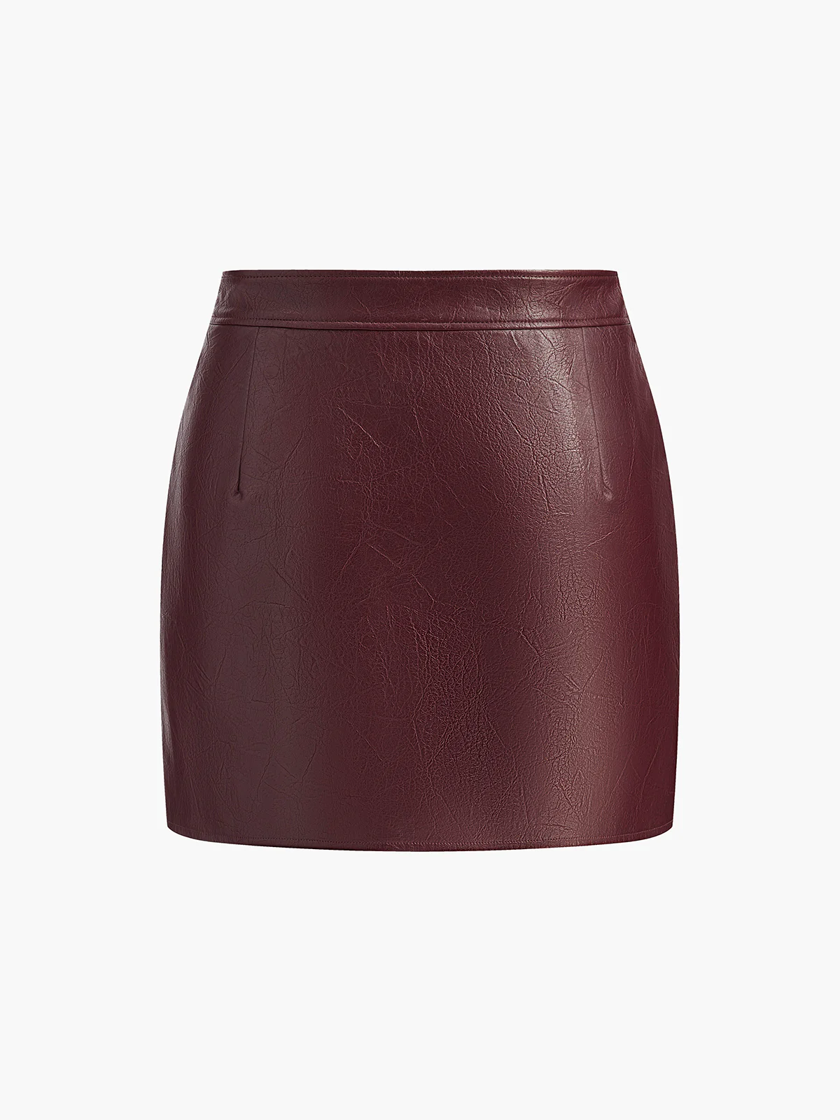 Metal-Detail Faux Leather Pockets Mini Skirt - Image 7
