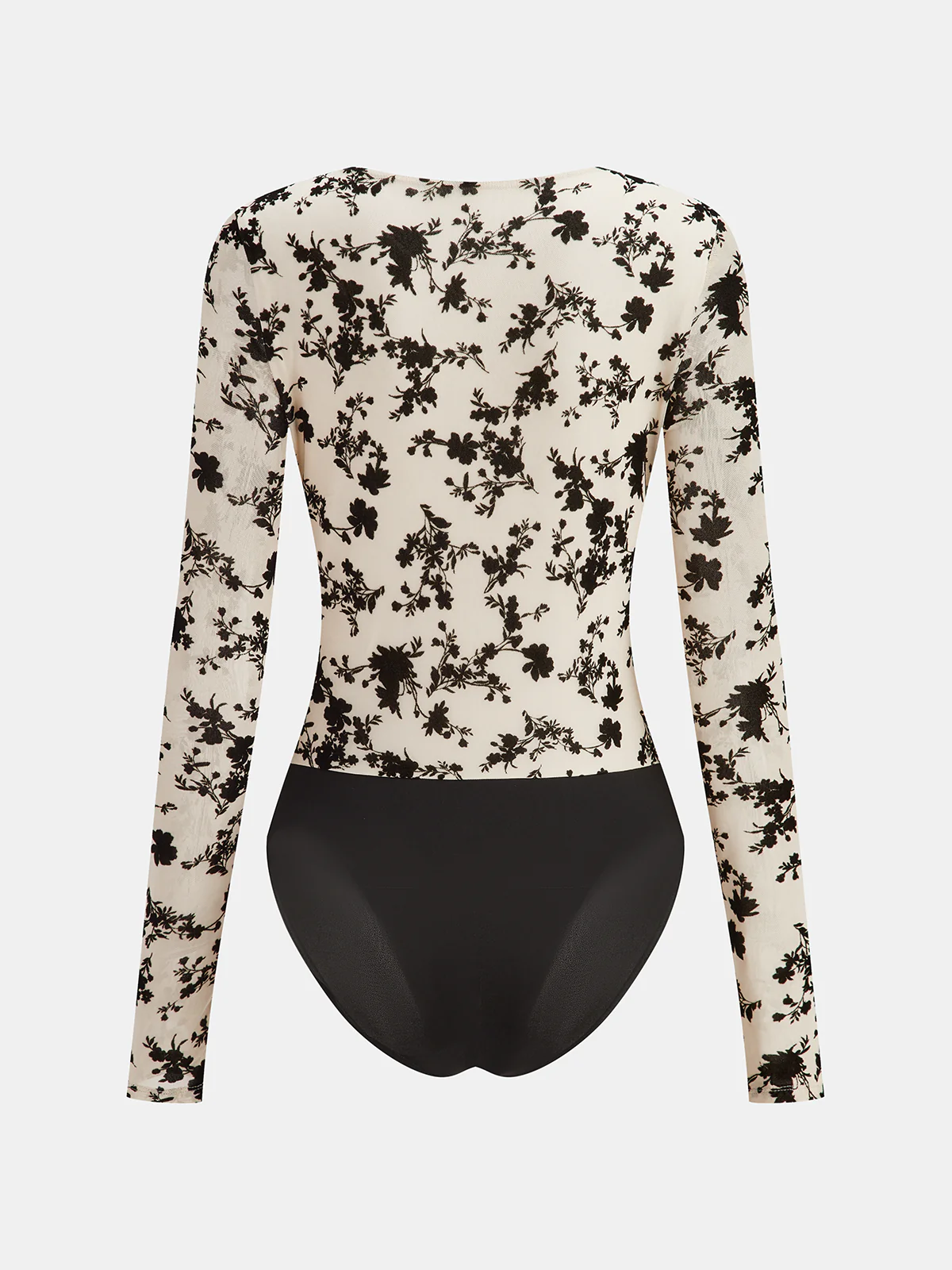 Metal Detail Floral Print Bodysuit - Image 2