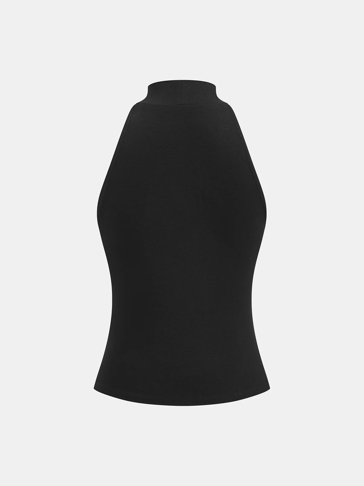 Metal Detail Halter Neck Fitted Top - Image 3