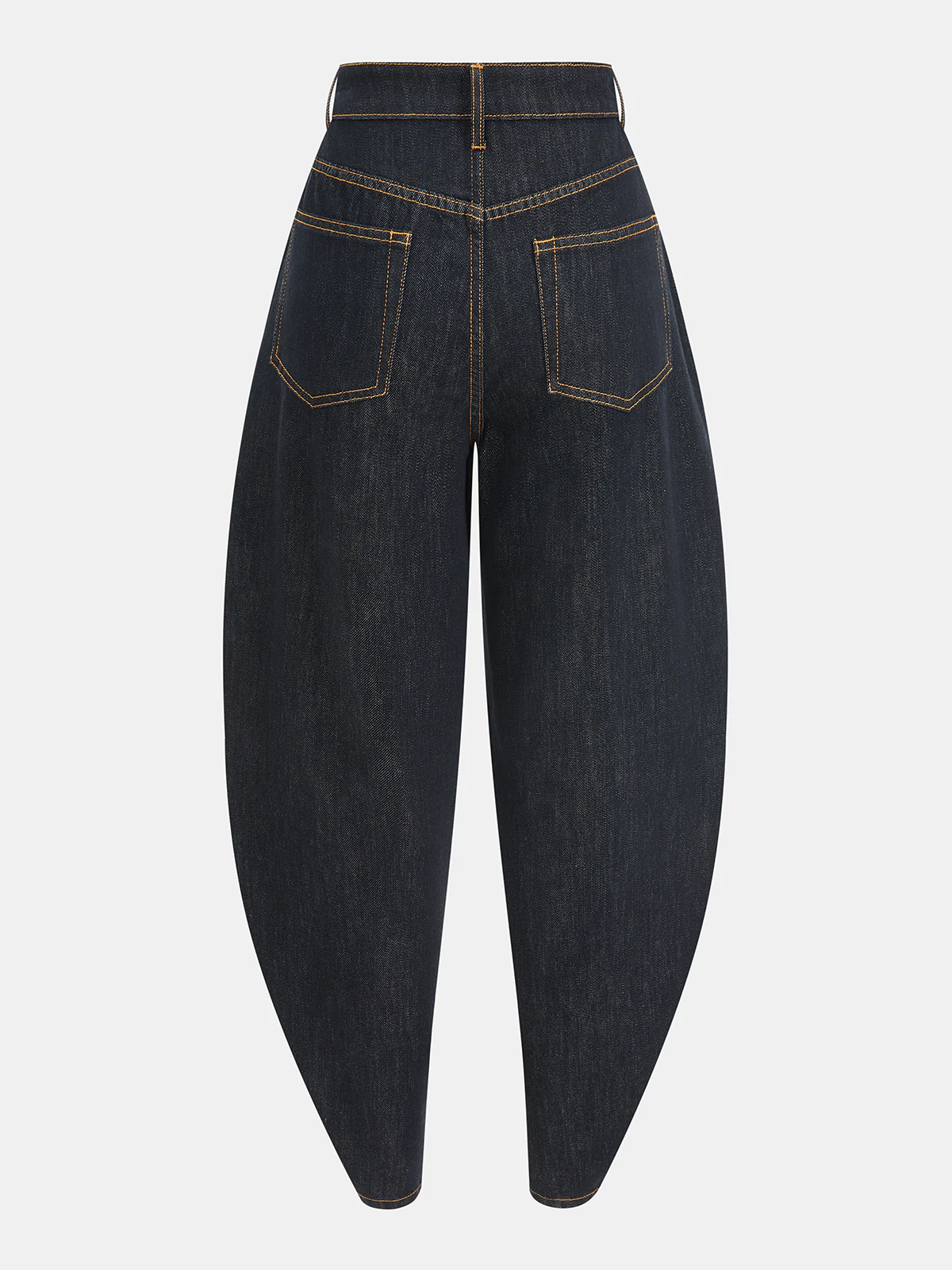 Metal Detail High-Waisted Balloon Jeans - Image 2