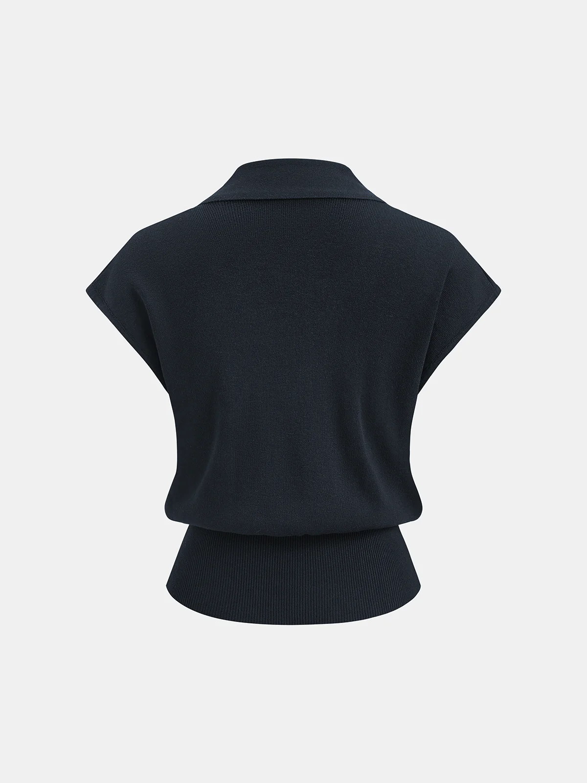 Metal Detail Knit Wrap Vest - Image 2
