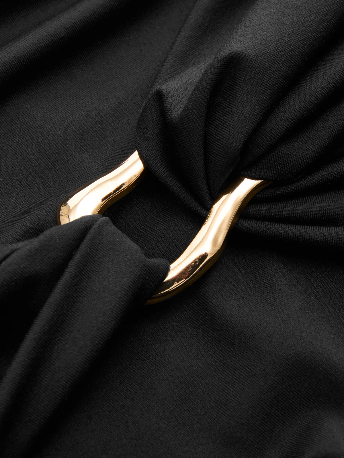 Metal Detail Long-Sleeve Midi Dress - Image 4
