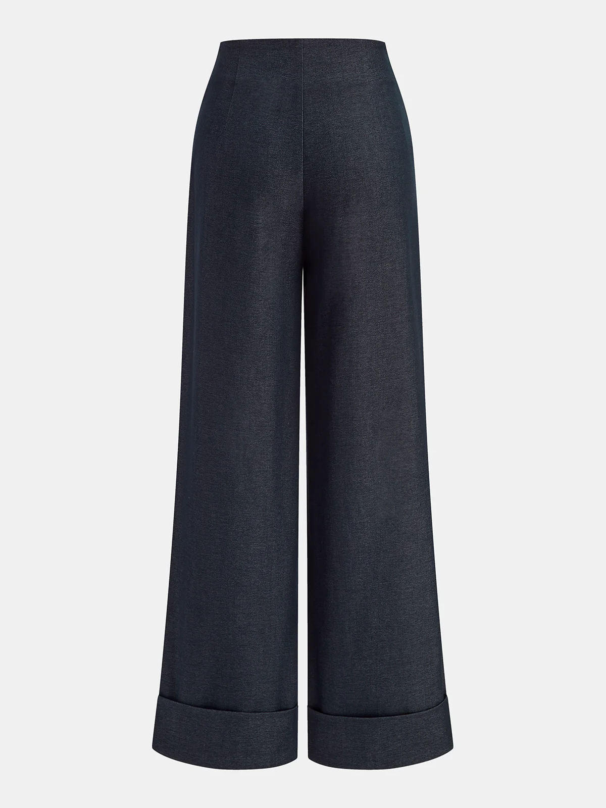 Metal Detail Mid-Waist Cuffed pants - Image 2