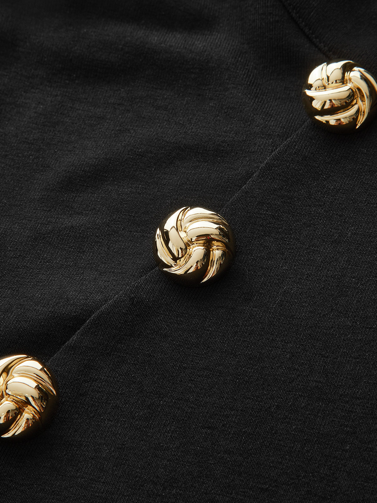 Metal Detail Mock Neck Long Sleeve T-Shirt - Image 3