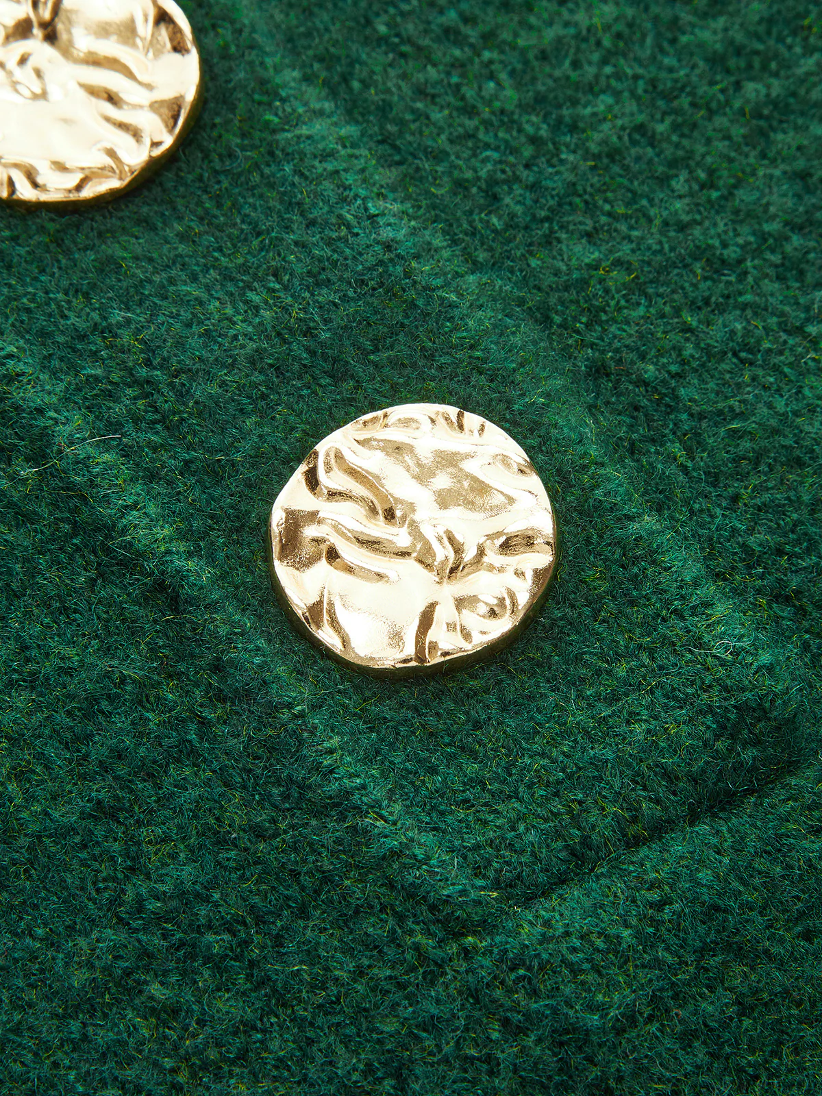 Metal Detail Mock Neck Wool Blend Vest - Image 4
