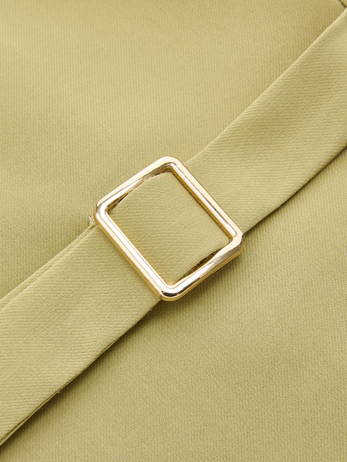 Metal Detail One-Shoulder Asymmetric Vest - Image 6