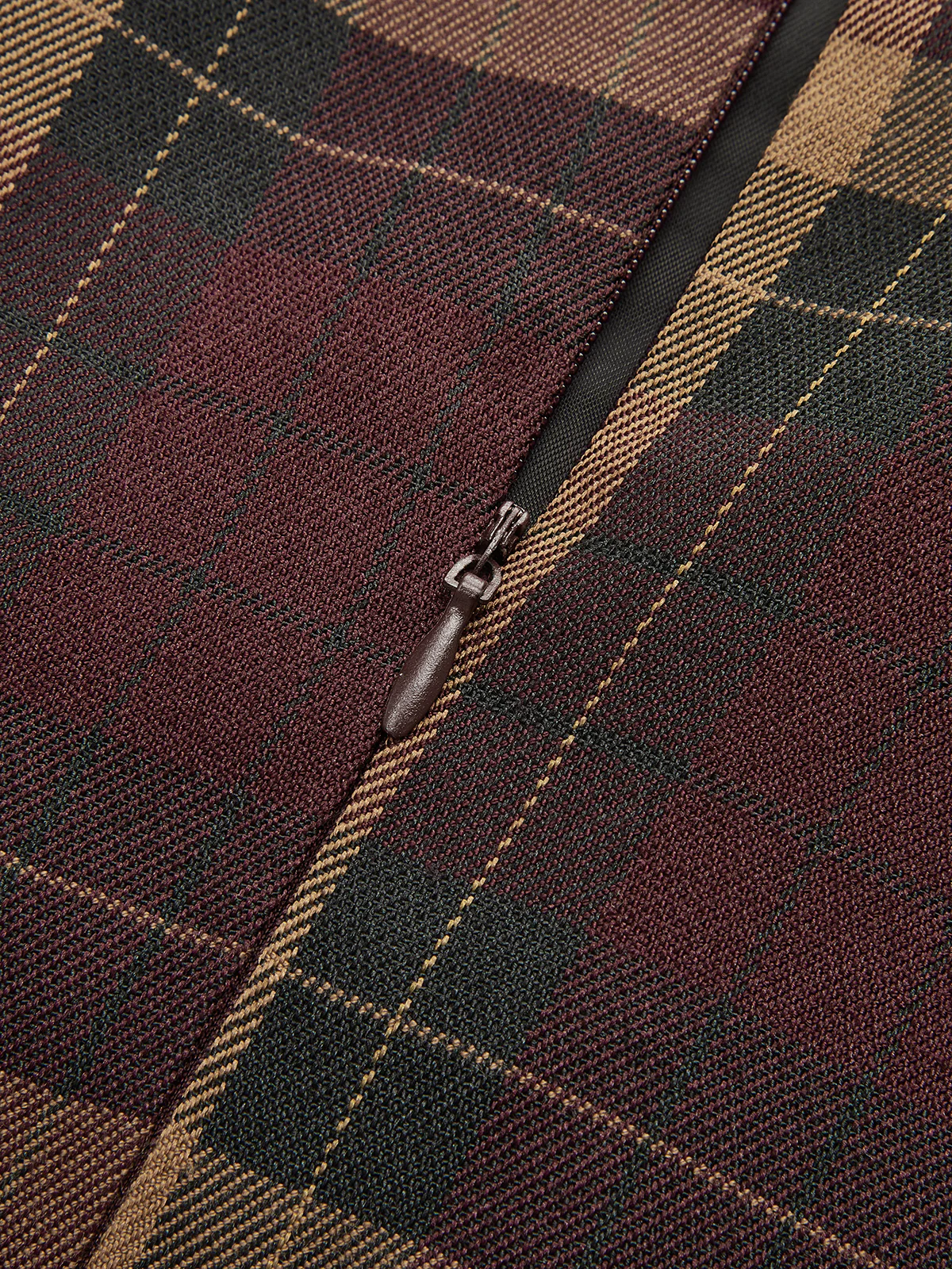 Metal Detail Plaid Sleeveless Pleated Mini Dress - Image 4