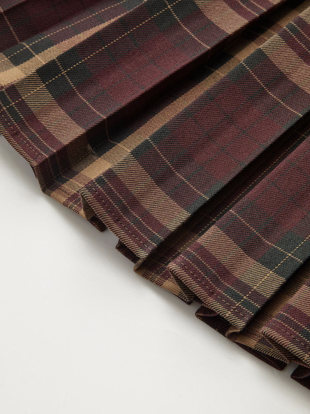 Metal Detail Plaid Sleeveless Pleated Mini Dress - Image 5