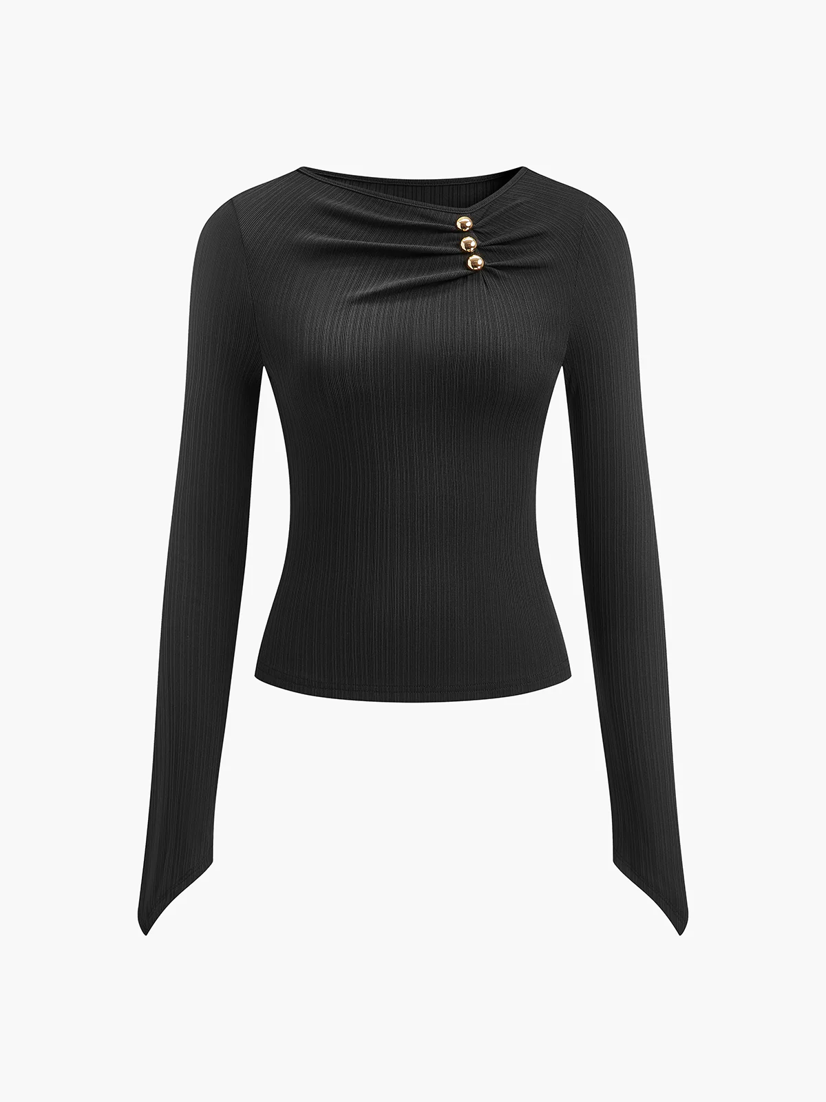 Metal Detail Pleated Blouse - Image 13