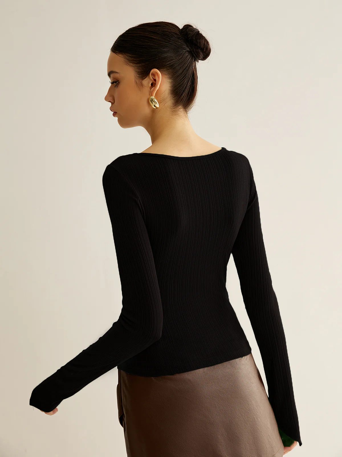 Metal Detail Pleated Blouse - Image 8