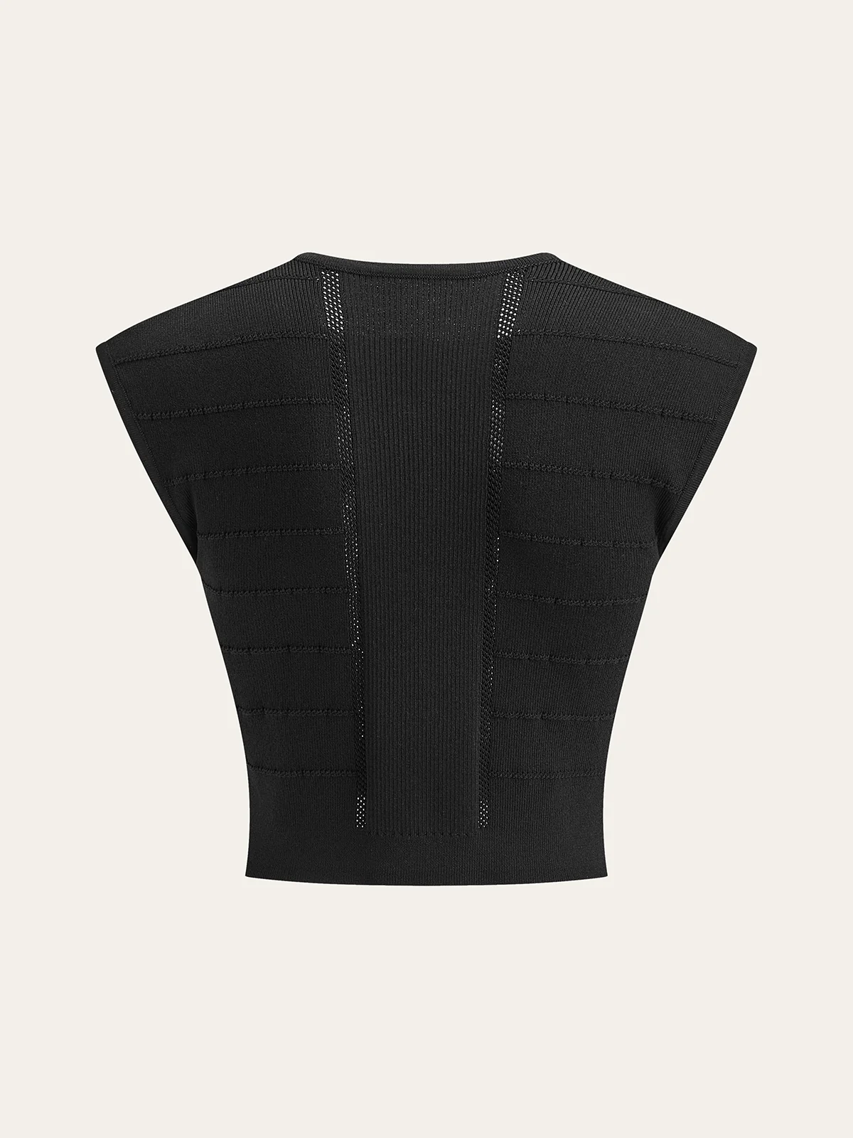 Metal Detail Ribbed Knit Top - Image 2