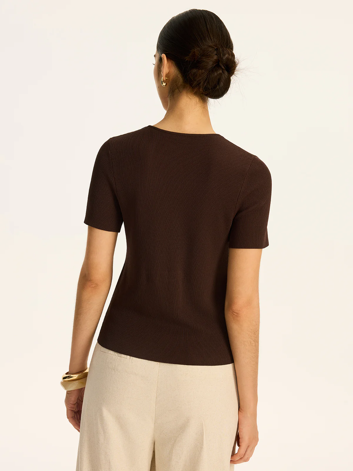 Metal Detail Ribbed Knit Top - Image 6