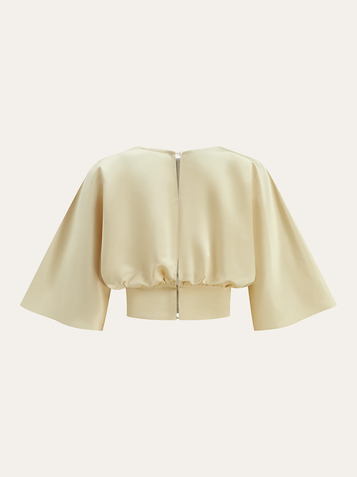 Metal Detail Satin Crop Top - Image 2