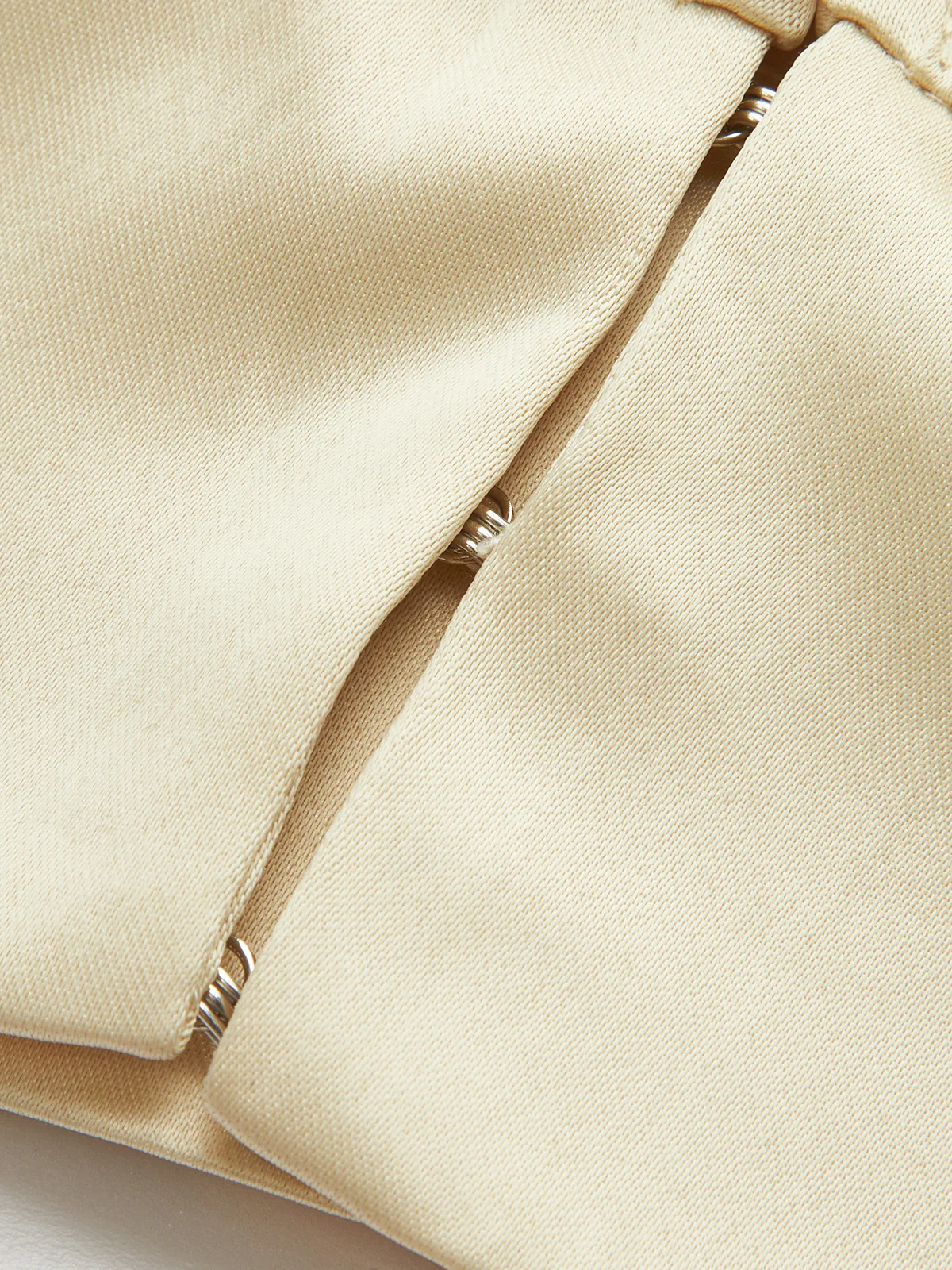 Metal Detail Satin Crop Top - Image 3
