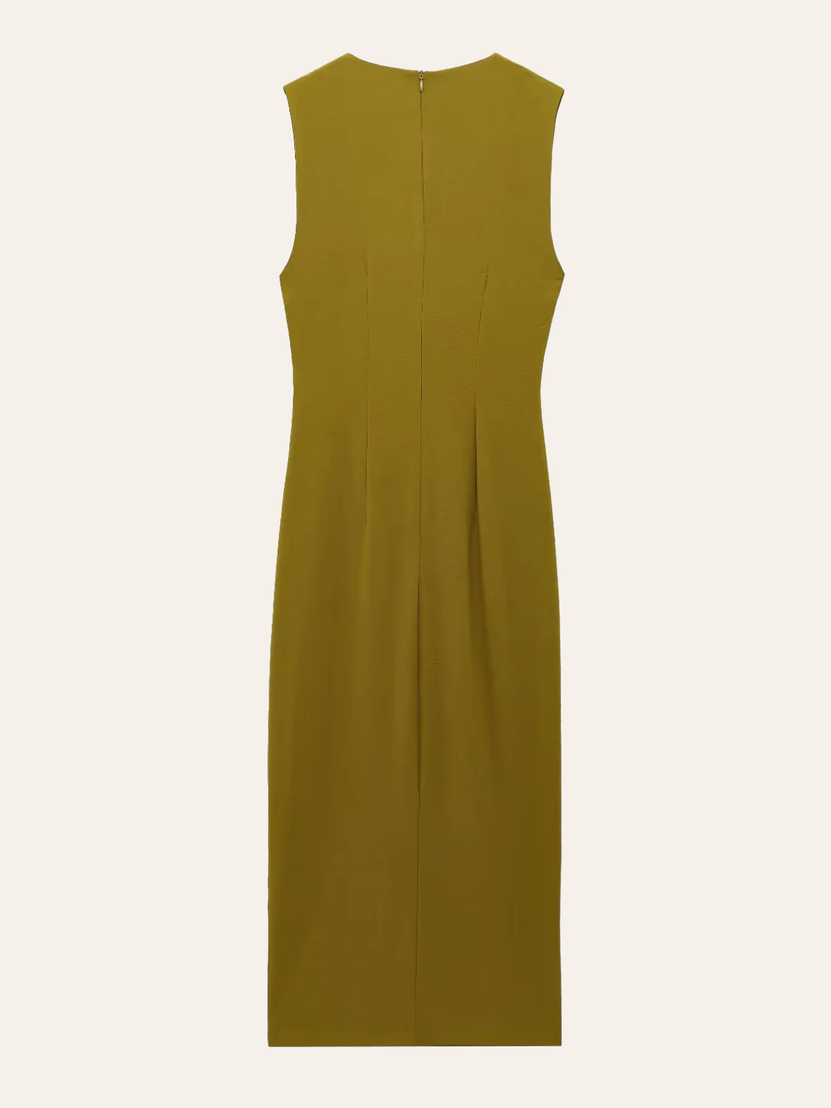 Metal Detail Shirred Waist Sleeveless Spilt Dress - Image 6