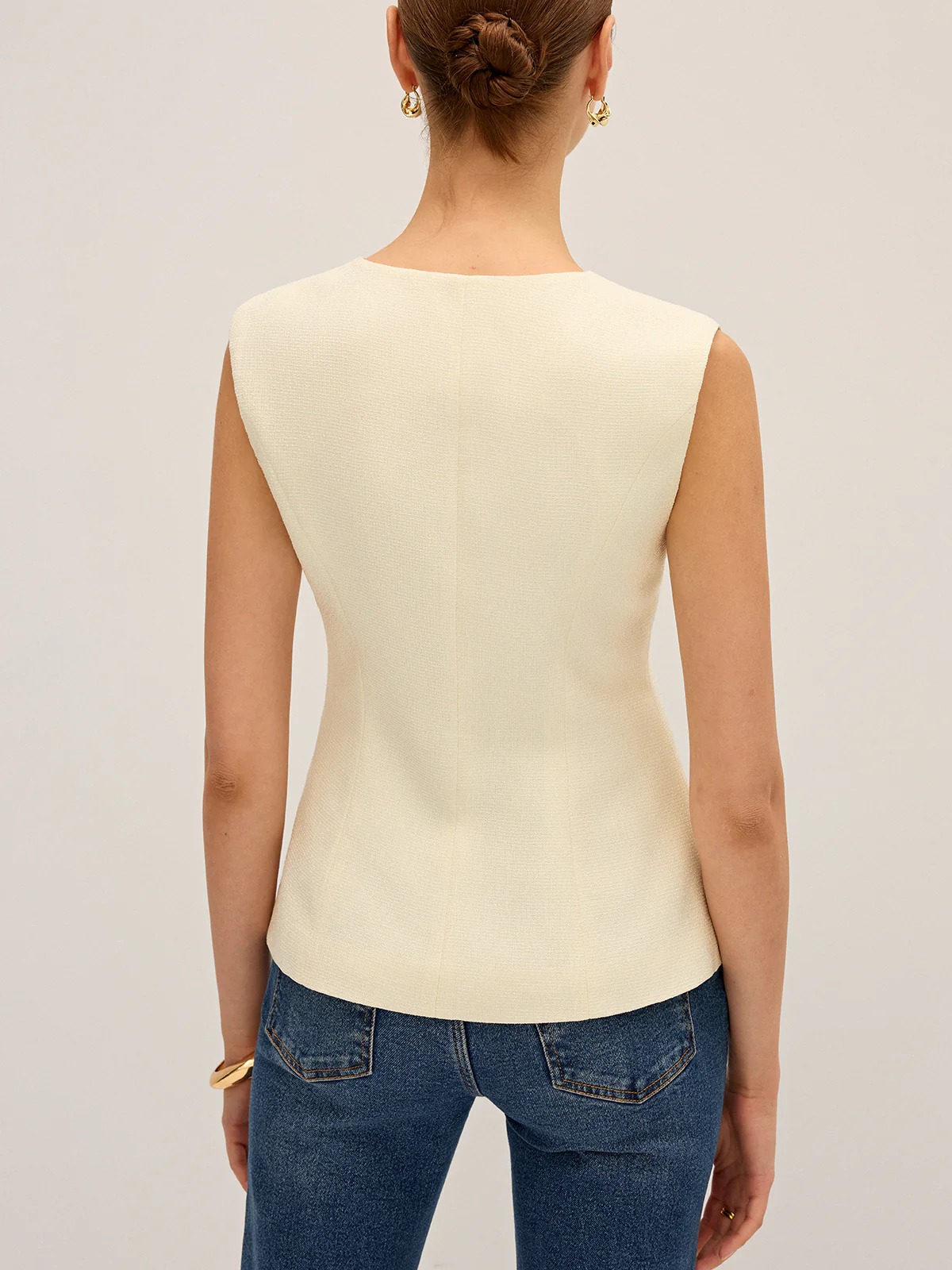 Metal Detail Sleeveless Vest - Image 6