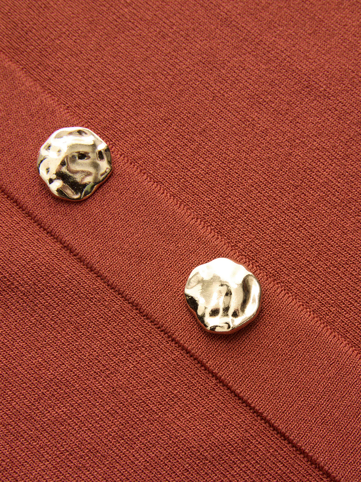 Metal Detail Square-Neck Knit Tank Top - Image 3