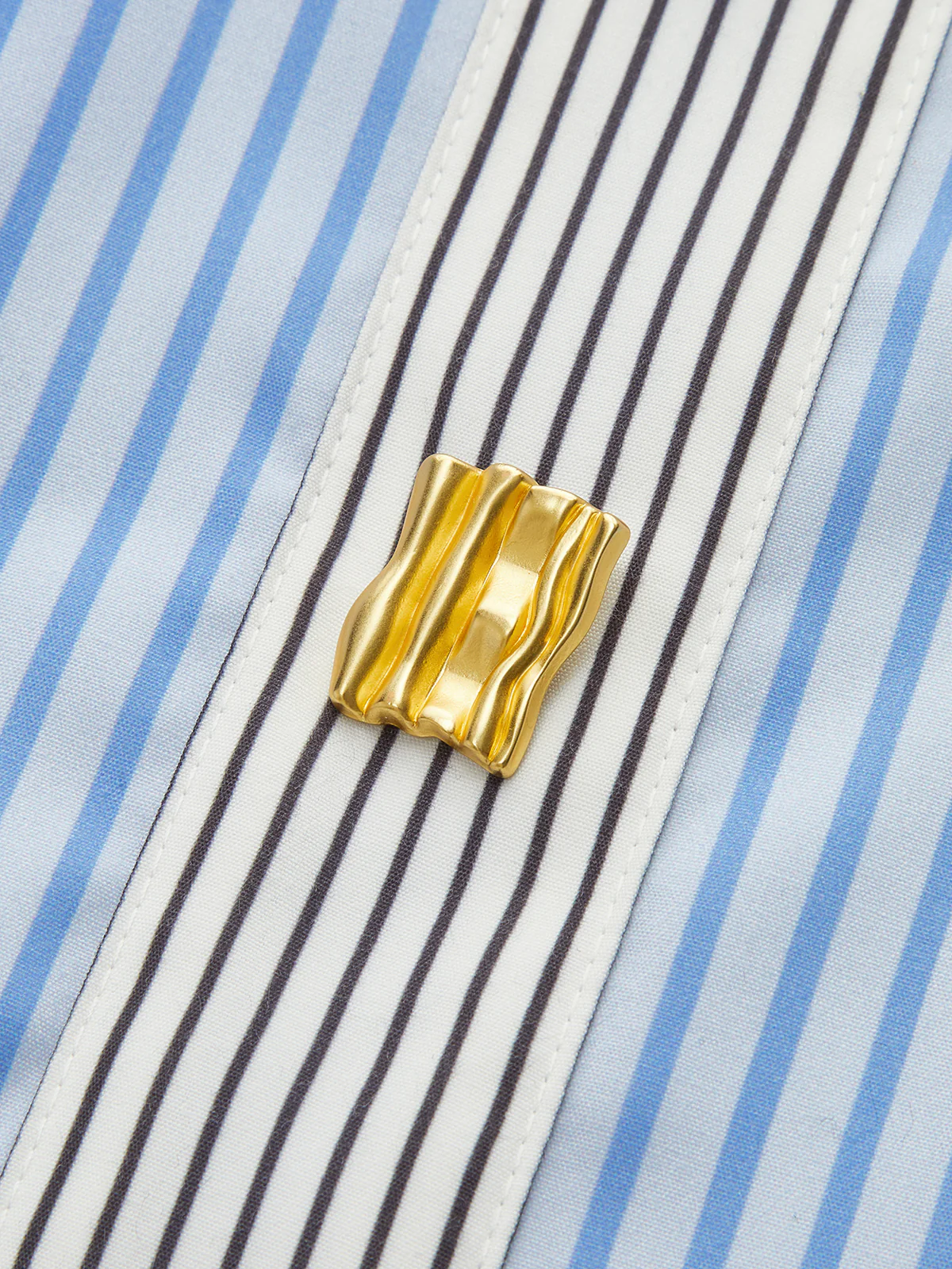 Metal Detail Striped Maxi Skirt - Image 3