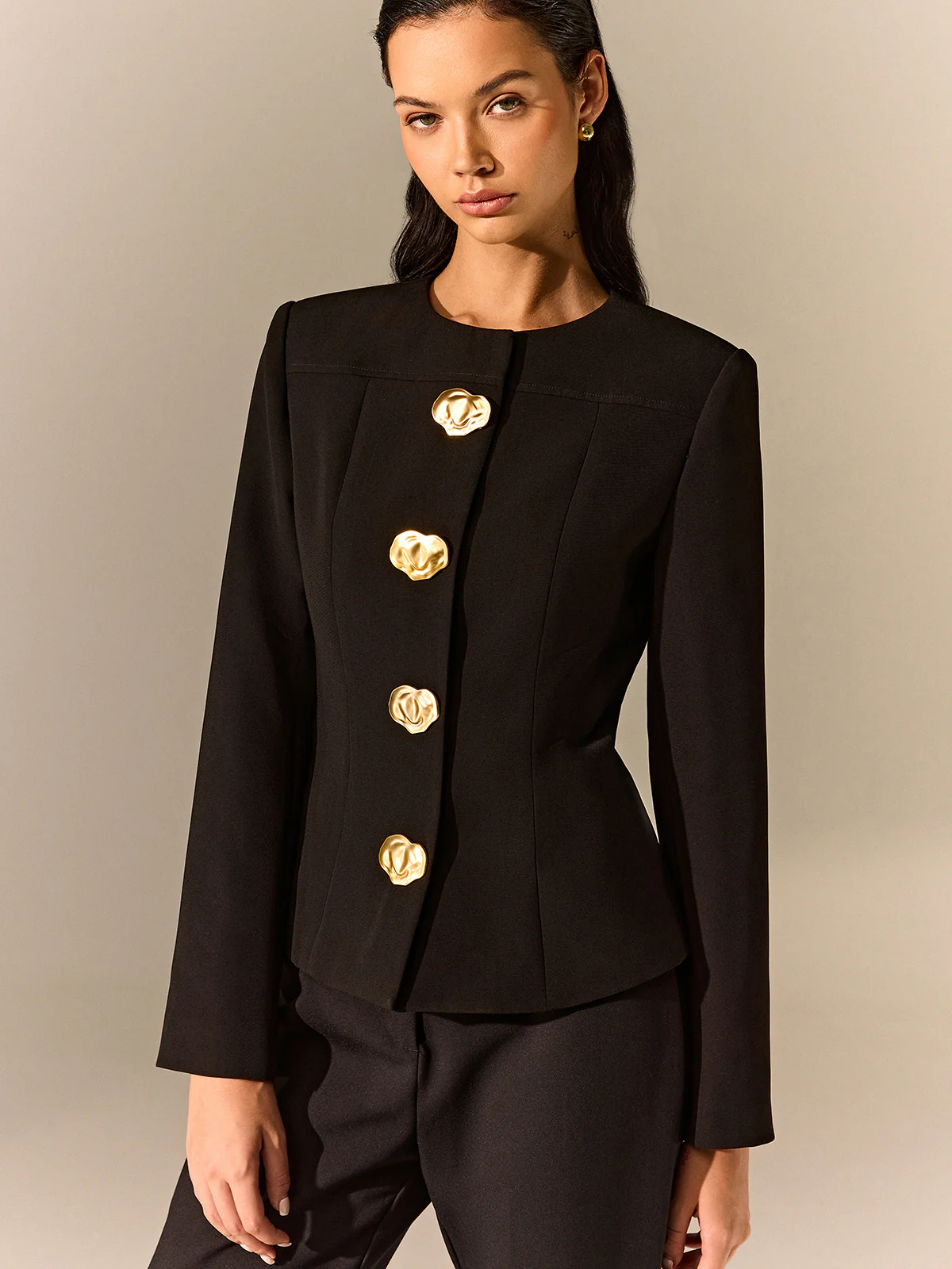 Metal Detail Tailored Blazer - Image 3