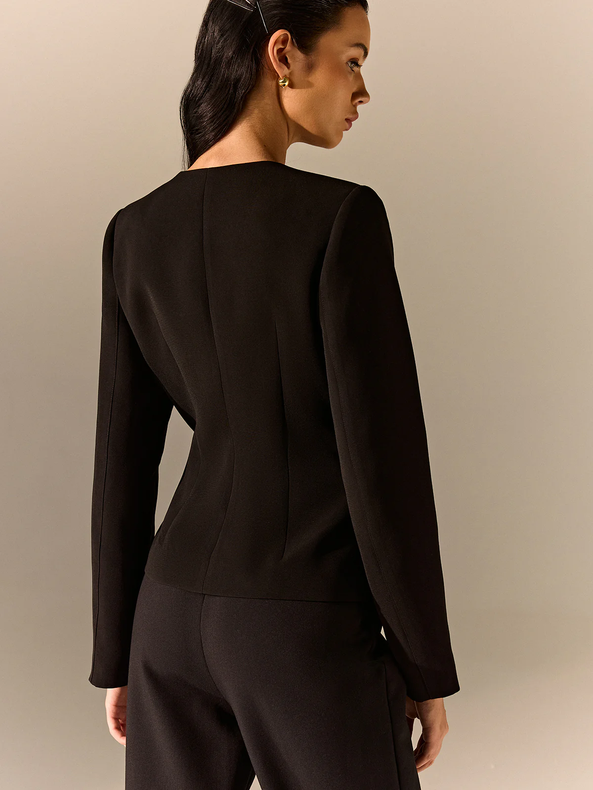Metal Detail Tailored Blazer - Image 6