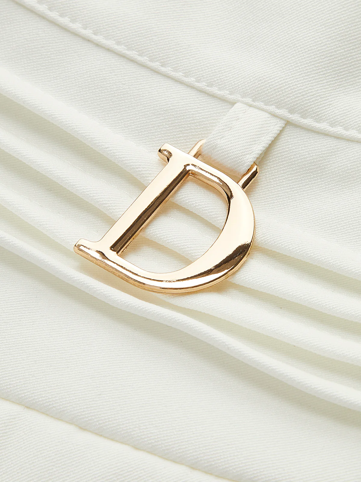 Metal Letter Pleated Mini Skirt - Image 3