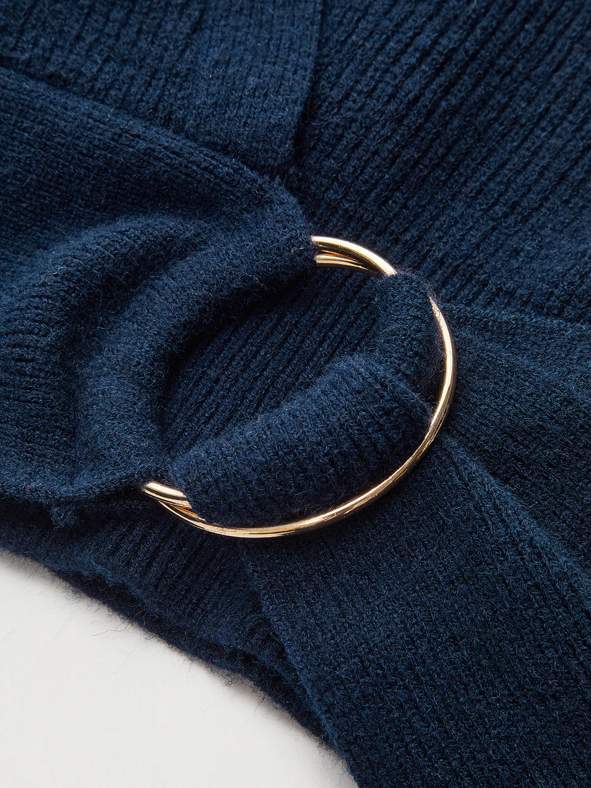 Metal Ring Knit Wrap Cardigan - Image 4