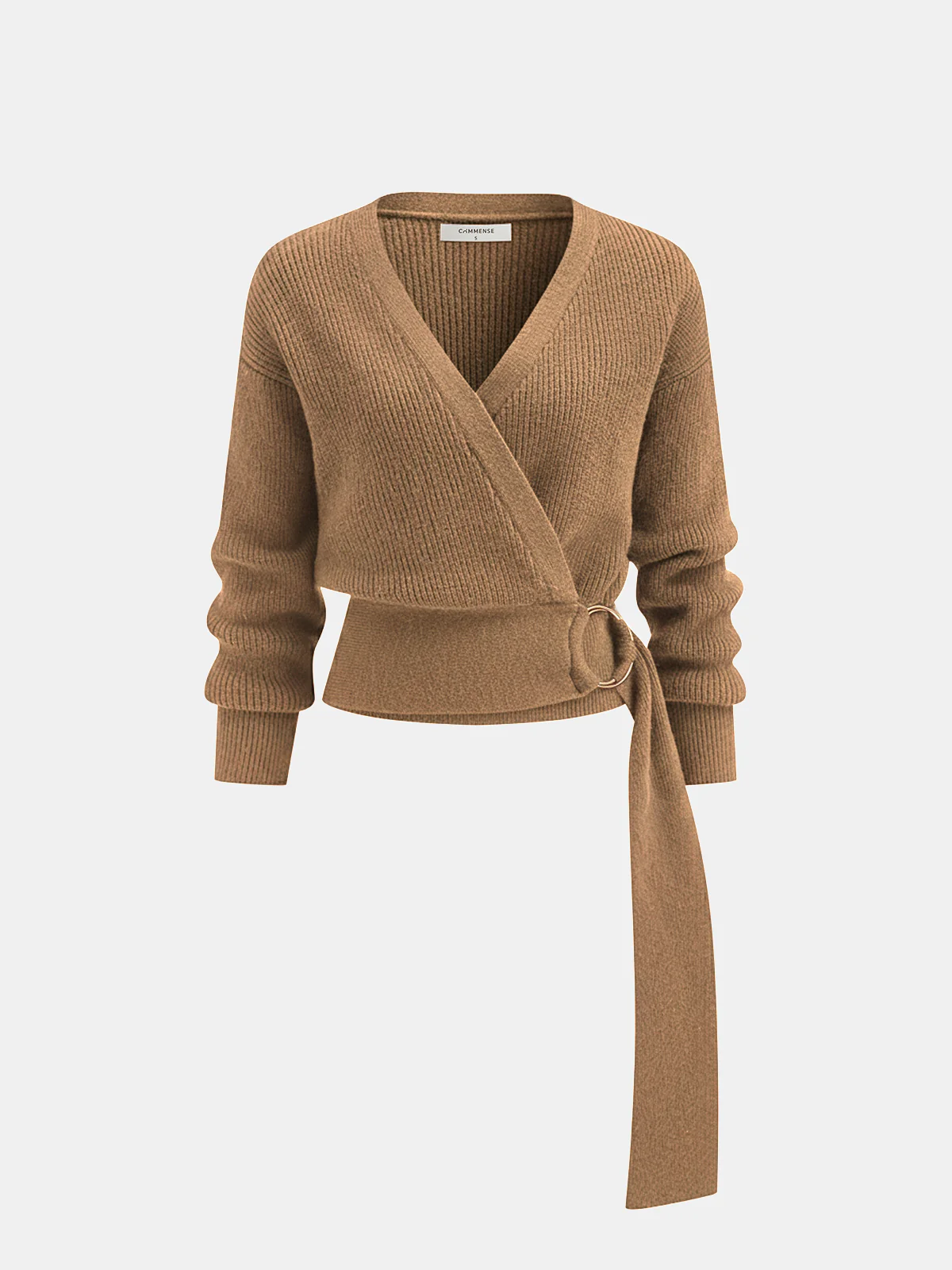 Metal Ring Knit Wrap Cardigan - Image 8