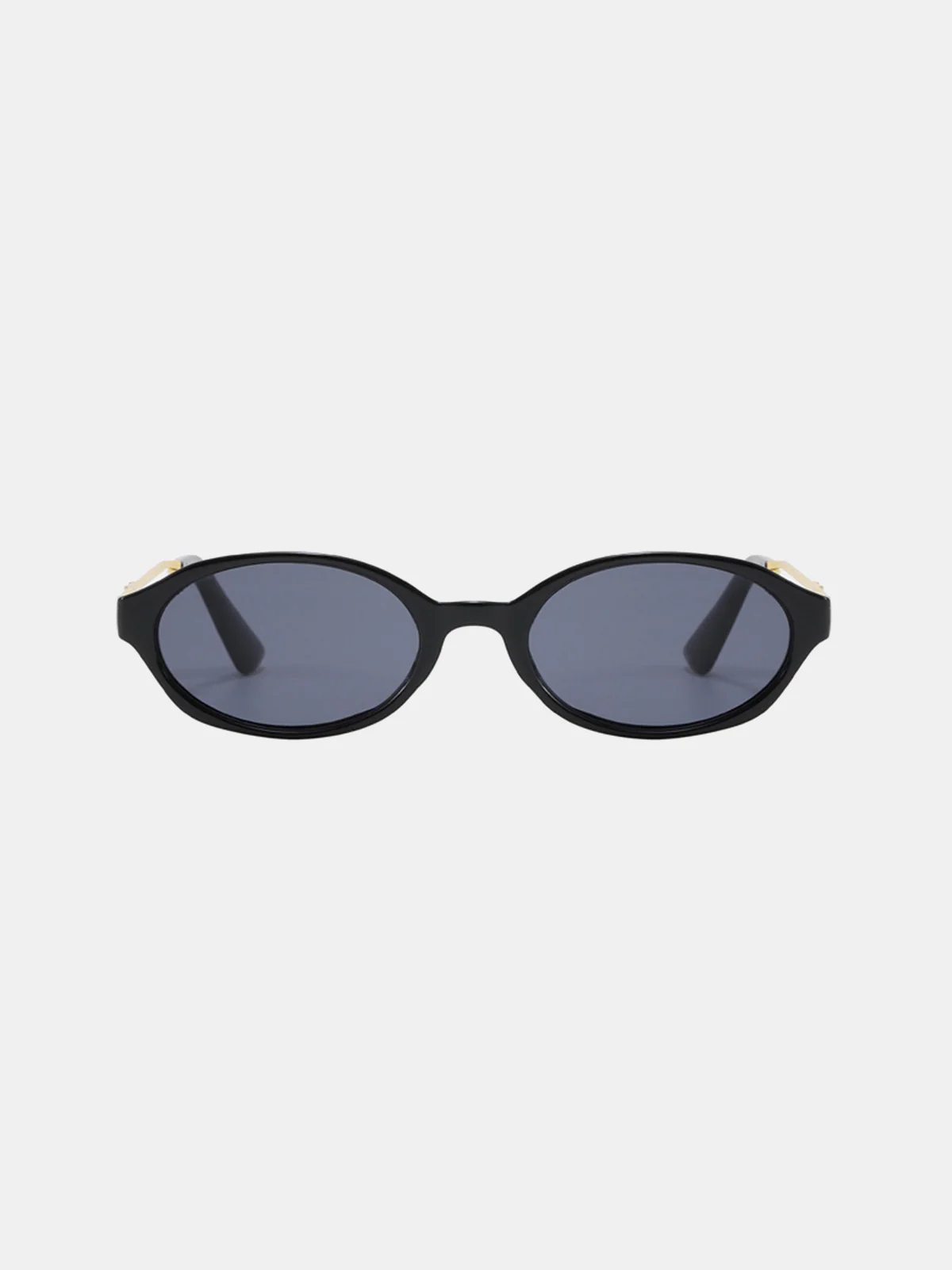 Metal Temple Oval Retro Sunglasses - Image 2
