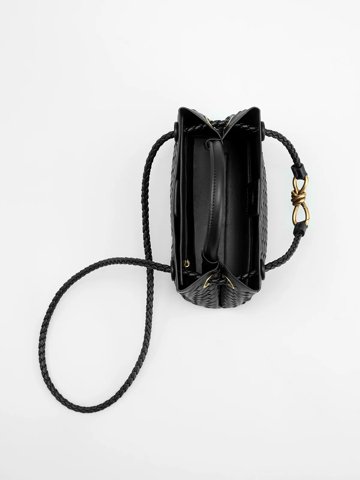 Metal Twist Detail Handle Bag - Image 4